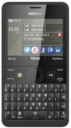 Nokia Asha 210 Sim Free Mobile Phone - Black